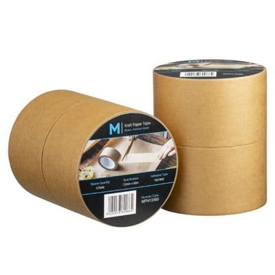Kraft Paper Packaging Tape, 125mU, 50m, Brown/Tan, 36 pack